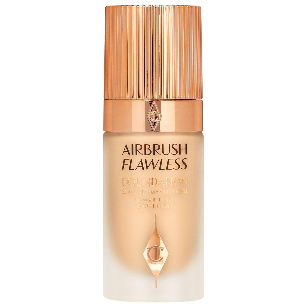 Charlotte Tilbury Airbrush Flawless Longwear Foundation: Full Coverage, Matte Finish, Poreless Look - Hydrating, Transfer-Resistant, Vegan & Cruelty-Free Charlotte Tilbury Foundation: Longwear, Full Coverage, Matte longwear foundation, full coverage foundation, matte finish foundation, poreless foundation, hydrating foundation, transfer resistant foundation, vegan foundation, cruelty-free foundation, foundation for dry skin, foundation for combination skin, foundation, makeup, face makeup, full coverage mak
