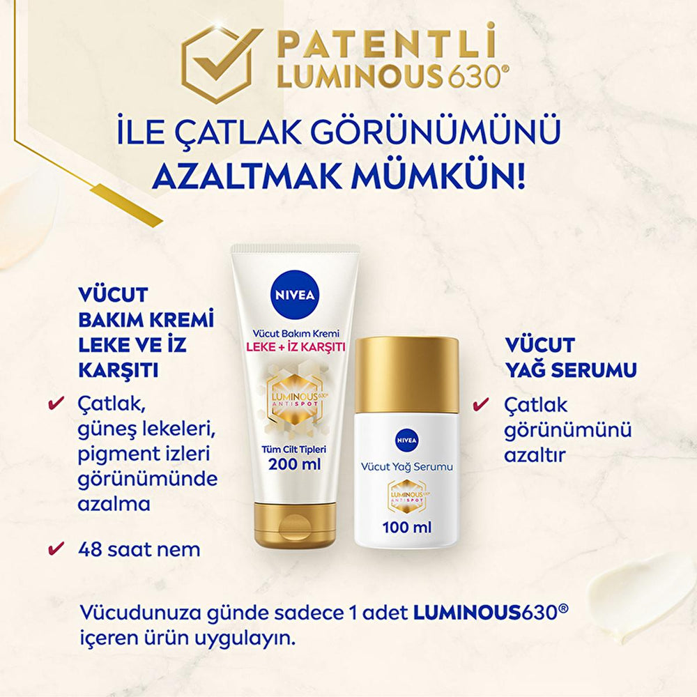 NIVEA Luminous Stretch Mark Serum - Body Moisturizer for Stretch Marks with LUMINOUS630, Long-Lasting Hydration - Face Serum