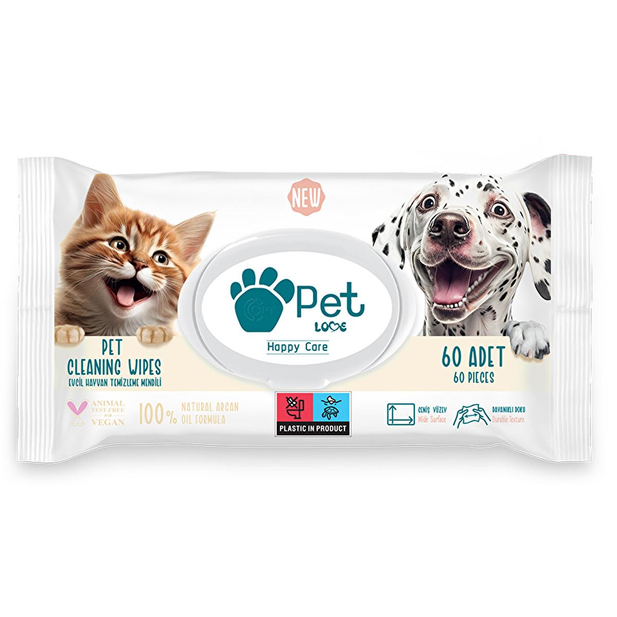 Pet Love Pet Grooming Wipes with 100% Natural Argan Oil - Convenient, Chemical-Free Cleaning for Pets Pet Grooming Wipes with Argan Oil - Natural & Convenient pet grooming wipes, natural pet care, argan oil pet wipes, pet cleaning wipes, evcil hayvan temizleme mendili, chemical-free pet grooming, convenient pet care, hygienic pet products, pet fur care, pet skin care, dog grooming, cat grooming