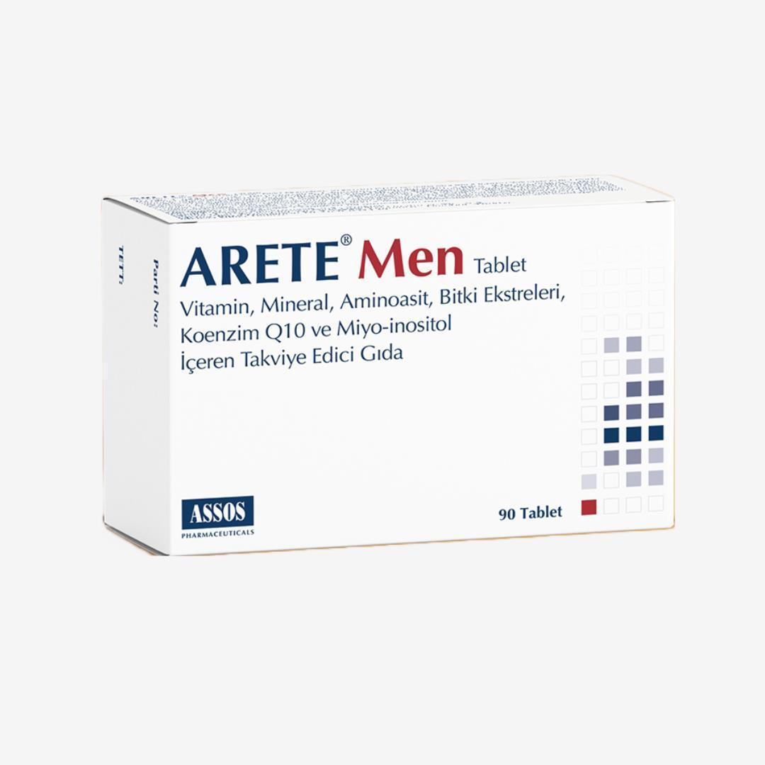 Arete Men 90 Tablet - Men's Health Supplement with Ginseng, L-Carnitine & Vitamins Arete Men 90 Tablet - Men's Health & Vitality Supplement men's health supplement, dietary supplement for men, multivitamin for men, herbal extract supplement, energy and vitality supplement, ginseng supplement, L-carnitine supplement, vitamin A supplement, vitamin B6 supplement, selenium supplement, adult men's health, nutritional supplement, wellness product