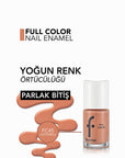 Flormar Full Color Nail Polish - High Pigment, Long Lasting, Glossy Finish - FC45 Peach Sparkler - view 2