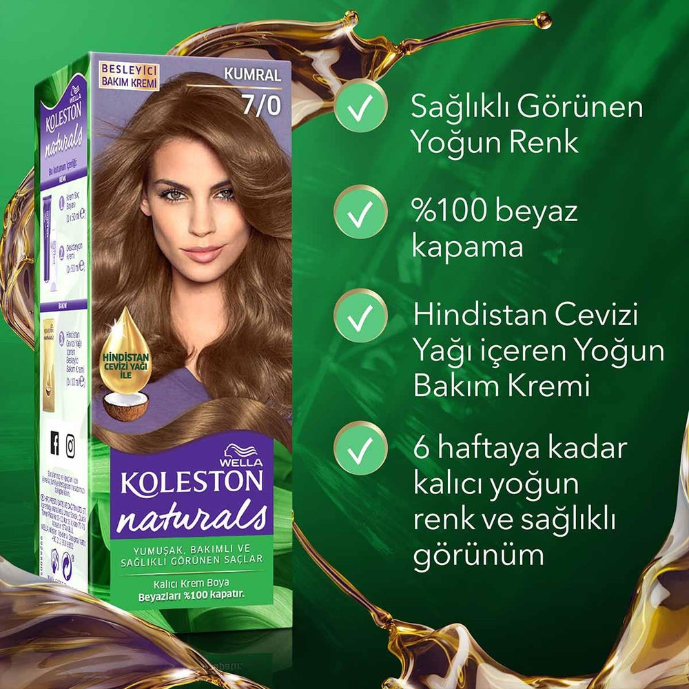 Wella Koleston Naturals Hair Color 7/0 - Rich Color & Nourishing Formula for Women and Teens | 1.7 fl oz - view 2