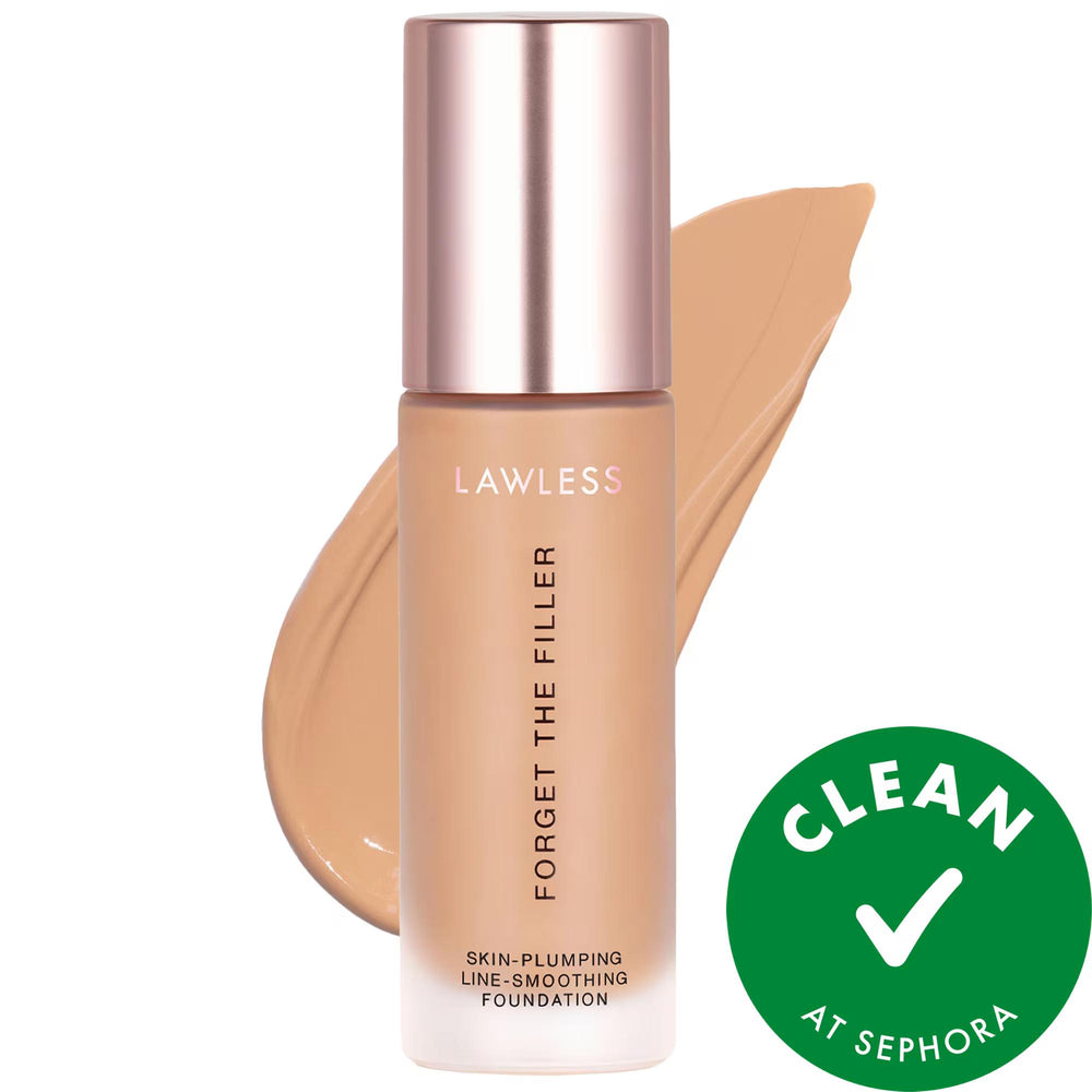 Forget The Filler: Skin-Plumping Line-Smoothing Foundation - Full Coverage, Anti-Aging, Natural Finish Foundation Forget The Filler Found: Full Coverage, Anti-Aging, Natural Finish full coverage foundation, anti-aging foundation, line smoothing foundation, vegan foundation, cruelty-free foundation, non-acnegenic foundation, hyaluronic acid foundation, natural finish foundation, long lasting foundation, skin plumping foundation, foundation, makeup, face makeup, blurring foundation, smoothing foundation, skin