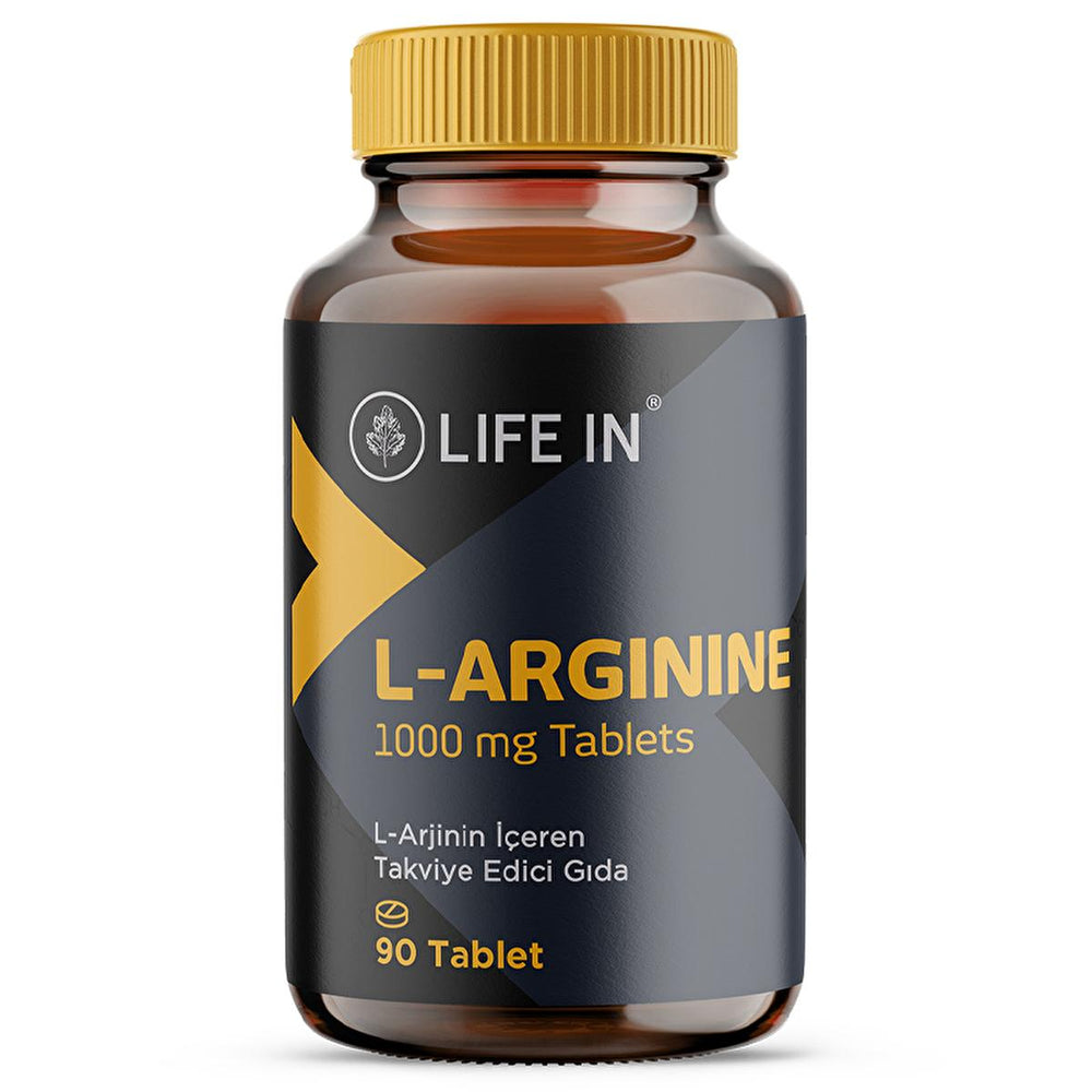 Life - L-Arginine 1000mg Dietary Supplement for Adults - 90 Tablets - Cardiovascular Health Support - Vitamin & Supplement