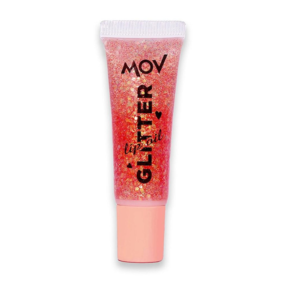 Mov Glitter Lip Oil No:03 Coral for High-Shine Hydration