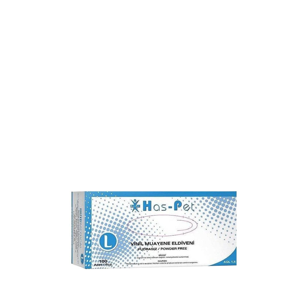 Has-Pet Vinyl Powder-Free Examination Gloves Large 100 Count - Hypoallergenic & Latex-Free Medical Gloves for Healthcare Professionals Has-Pet Vinyl Powder-Free Examination Gloves Large Vinyl examination gloves, Powder-free gloves, Large size gloves, Hypoallergenic gloves, Medical gloves, Latex-free gloves, Healthcare professionals, Protective gloves, Medical examination gloves, Laboratory gloves