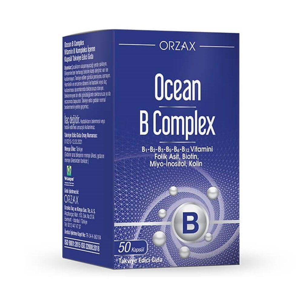 OceanB - Vitamin B Complex Supplement, 50 Capsules - image 2