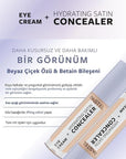Pastel Makeup Eye Cream + Hydrating Satin Concealer: Brighten & Conceal Dark Circles - 24H Hydration for Radiant Eyes Pastel Makeup Eye Cream Concealer: Hydrate, Brighten, Conceal eye cream, hydrating concealer, dark circle concealer, under eye cream, brightening eye cream, satin finish concealer, eye cream for dark circles, hydrating eye concealer, best concealer for dark circles, eye cream and concealer combo, concealer, dark circles, eye bags, hydration, skincare, makeup, beauty, white flower extract, be