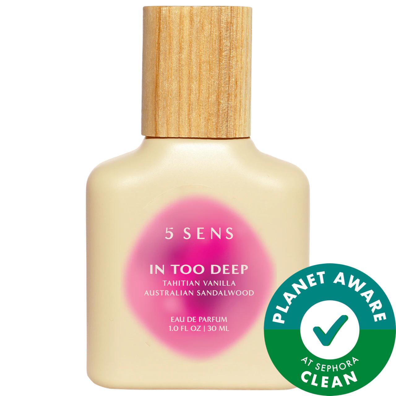 In Too Deep Eau de Parfum - Warm &amp; Sweet Gourmand Scent with Tahitian Vanilla &amp; Australian Sandalwood In Too Deep Eau de Parfum - Warm &amp; Sweet Gourmand Scent Eau de Parfum, Warm &amp; Spicy fragrance, Tahitian Vanilla fragrance, Australian Sandalwood scent, Clean beauty products, Women&#39;s Perfume, Fragrance, Perfume, Warm &amp; Sweet Gourmands, Sustainable Fragrance, Eco-Friendly Beauty, Clean Beauty, Planet Aware Products