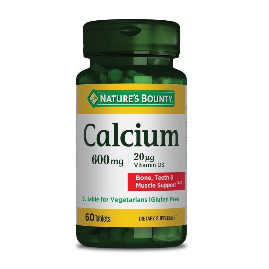 Nature's Bounty Calcium 600 mg with Vitamin D3 60 Tablets