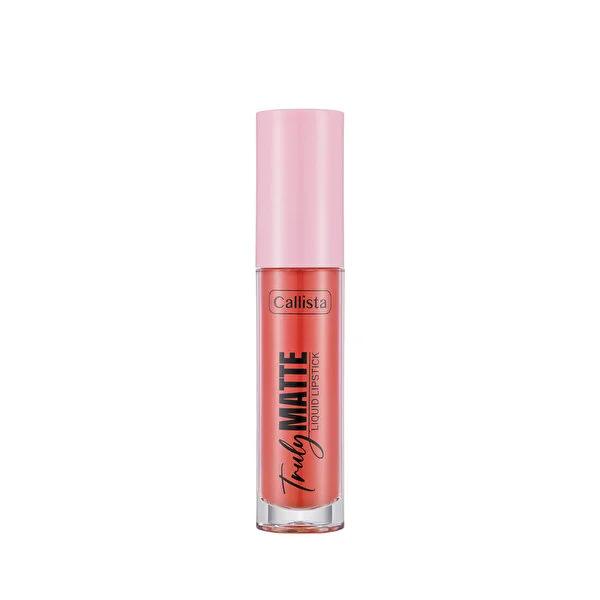 Callista Truly Matte Liquid Lipstick - Long Lasting, Moisturizing Peach Pink Lip Color for Individuals Seeking Matte Finish Callista Matte Liquid Lipstick - Long Lasting Peach Pink Liquid Lipstick, Matte Finish Lip Color, Long Lasting Lipstick, Moisturizing Lipstick, Peachy Pink Lip Color, Shea Butter Lip Care, Cosmetic, Makeup, Lip Care, Beauty Products, Fashionable Lip Color, Comfortable Lipstick