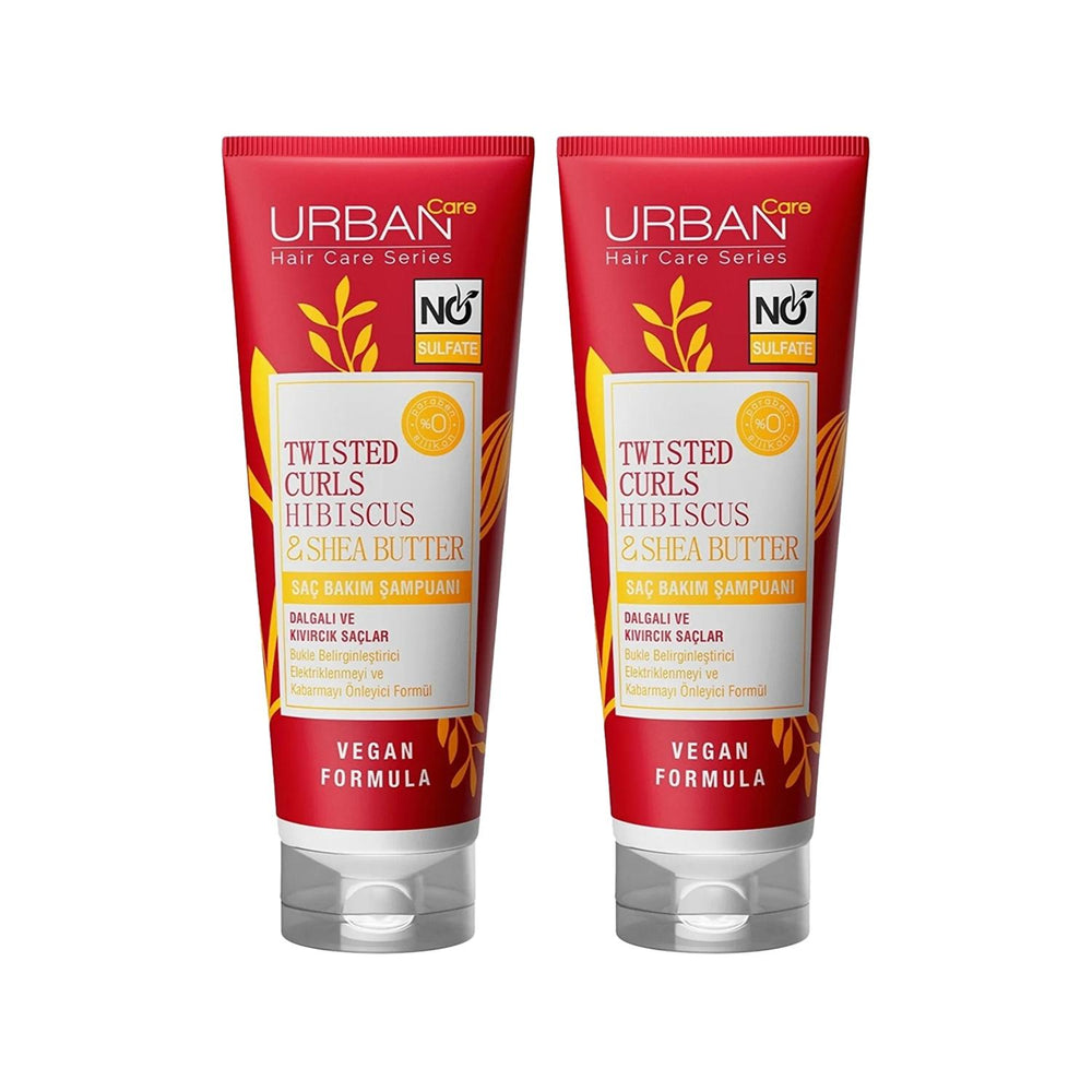 URBAN Care Sulfate-Free Shampoo for Curly & Wavy Hair - Hibiscus & Shea Butter, 2 x 250ml URBAN Care Sulfate-Free Shampoo for Curly Hair sulfate-free shampoo, curly hair care, wavy hair shampoo, hibiscus hair care, shea butter shampoo, natural hair care products, moisturizing shampoo, gentle shampoo, curly hair solution, wavy hair solution, hair care for dry hair, hair care for damaged hair, URBAN Care products