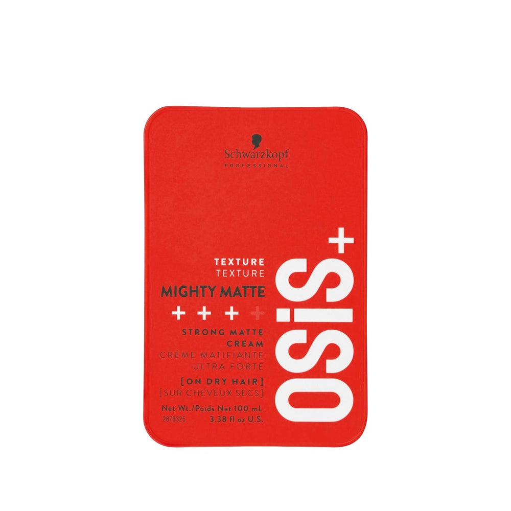 Schwarzkopf Osis+ Mighty Matte Strong Cream - Strong Hold, Matte Finish Hair Styling Cream for Long-Lasting - Hair Styling