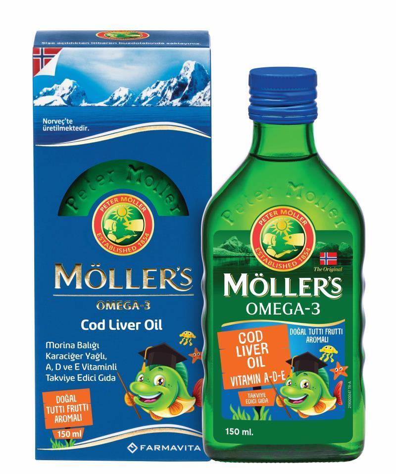 Möllers Omega 3 Tutti Frutti Flavored Fish Oil Supplement 150ml - Liquid Omega-3 for Kids and Adults - Vitamin & Supplement