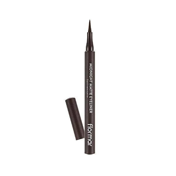 Flormar Midnight Matte Liquid Eyeliner - Highly Pigmented, Matte Finish, Waterproof & Smudge-Resistant Flormar Midnight Matte Liquid Eyeliner - Highly Pigmented & Waterproof liquid eyeliner, matte eyeliner, Flormar Midnight Matte, highly pigmented eyeliner, waterproof eyeliner, beauty, cosmetics, makeup, eye makeup, precise eyeliner, long-lasting eyeliner, smudge-resistant eyeliner