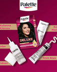 Palette Deluxe: Intense Black Hair Dye 1-0 - Long Lasting Color, Deep Conditioning with Micro Oils, At-Home Permanent Hair Coloring Palette Deluxe Black Hair Dye: Long Lasting Color & Shine black hair dye, permanent black hair color, long lasting black hair dye, hair dye with micro oils, Palette Deluxe black, 1-0 black hair dye, hair coloring, at-home hair color, black hair, permanent hair color, hair color, hair dye, micro oils, deep conditioning, long-lasting color, vibrant color, intense black, at home h