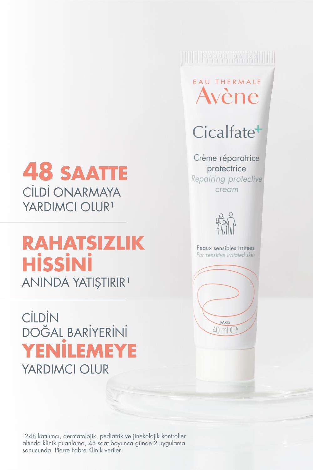 Avene Cicalfate+ Soothing and Repairing Skin Care Cream for Sensitive Skin - 1.35 fl oz Avene Cicalfate+ Soothing Cream for Sensitive Skin Soothing skin care cream, Reparative skincare for sensitive skin, Avène Cicalfate+ cream, Hassas cilt bakımı, Onarıcı bakım kremi, Moisturizing cream for sensitive skin, Sensitive skin care, Skin repair, Avène Thermal Water, C+ Restore, Copper-Zinc Sulfate, Gentle skincare, Baby skincare, Skincare for irritated skin
