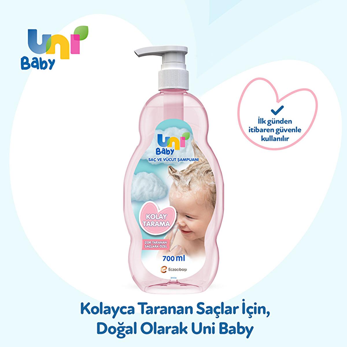 Uni Baby Kolay Tarama Saç ve Vücut Şampuanı - Gentle Detangling Baby Shampoo 700ml Uni Baby Gentle Detangling Baby Shampoo 700ml baby shampoo, detangling shampoo, hypoallergenic baby care, natural baby products, dermatologically tested baby shampoo, gentle baby shampoo, tear-free shampoo, pH balanced baby shampoo, baby hygiene products, Uni Baby products