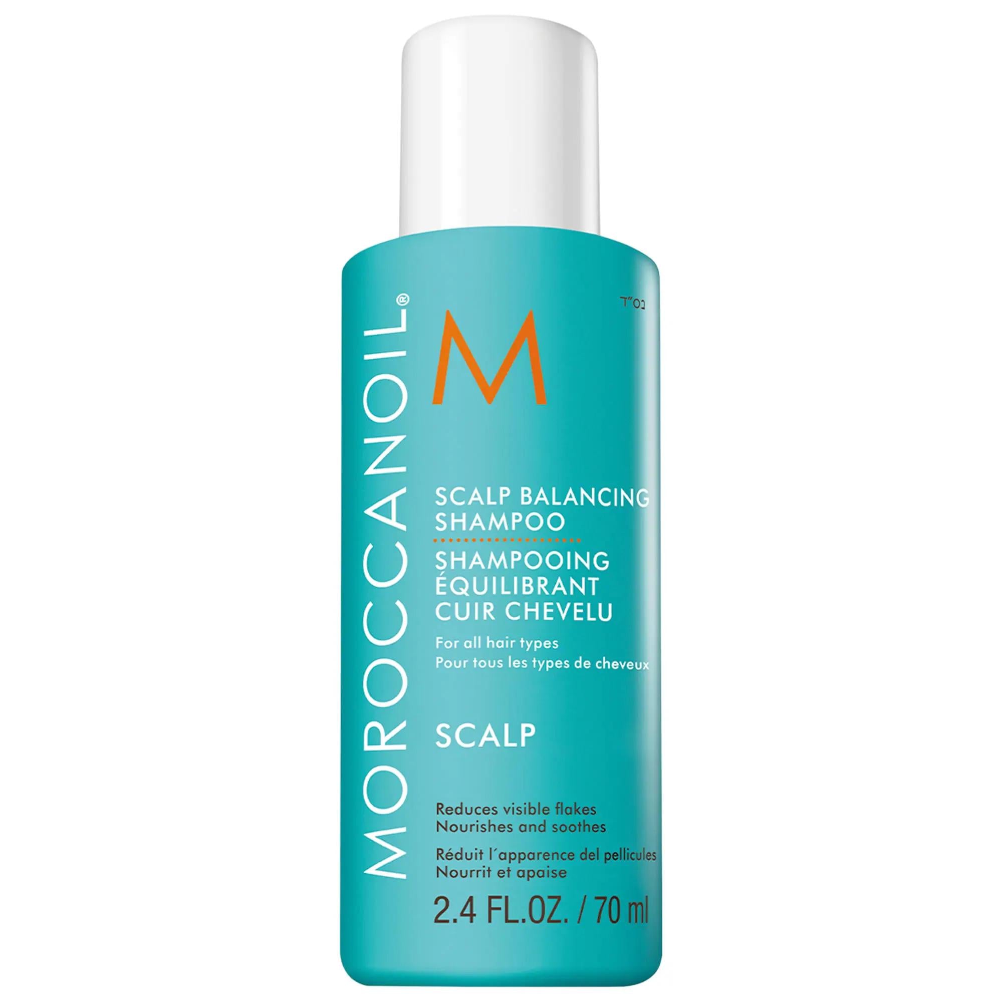 Moroccanoil Mini Scalp Balancing Shampoo - Sulfate-Free, Salicylic Acid & Niacinamide for Hydrated Scalp Moroccanoil Scalp Balancing Shampoo - Sulfate-Free & Salicylic Acid scalp balancing shampoo, sulfate-free shampoo, salicylic acid shampoo, niacinamide shampoo, argan oil shampoo, cruelty-free hair care, hair care, scalp care, dry scalp, flaky scalp, oily scalp, itchy scalp, gentle shampoo, moisturizing shampoo, antioxidant-rich shampoo