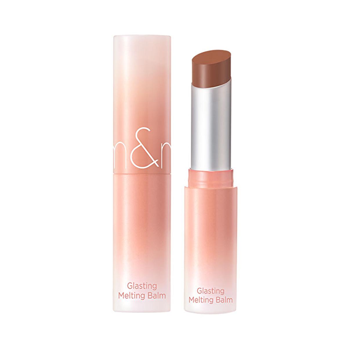 rom&nd Glasting Melting Balm in Buffy Coral, Buffy Coral shade swatch of Glasting Melting Balm rom&nd Glasting Melting Balm - Buffy Coral Lip Balm for Beauty Enthusiasts | 11 g rom&nd Glasting Melting Balm - Buffy Coral Lip Balm vegan-lip-balm, glasting-melting-balm, rom&nd, buff-coral, beauty-products, lip-moisturizer, hydrating-balm, colorful-lips, makeup, ai-generated