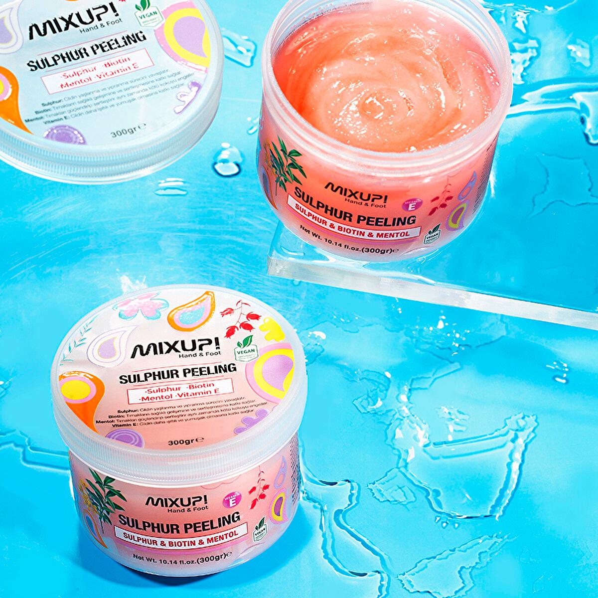 Mixup Sulphur Hand & Foot Peeling Treatment - 300g - Nourishing & Exfoliating for Smoother Skin Mixup Sulphur Hand & Foot Peeling - Nourishing & Exfoliating sulphur hand cream, foot peeling treatment, nail care product, skin exfoliation, hand and foot care, dry skin solution, rough skin treatment, nail rejuvenation, skin nourishment, E vitamin benefits, antioxidant benefits, smoother skin, healthier nails