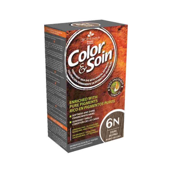 Color&Soin Ammonia-Free Dark Blond Hair Dye - Natural Botanical Ingredients, Paraben & Silicone-Free - Hair Dye