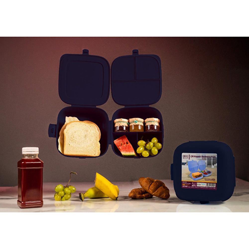 Decobella Double-Lid Food Container - Portable, Compartmentalized Lunch Box for Kids and Adults - view 4