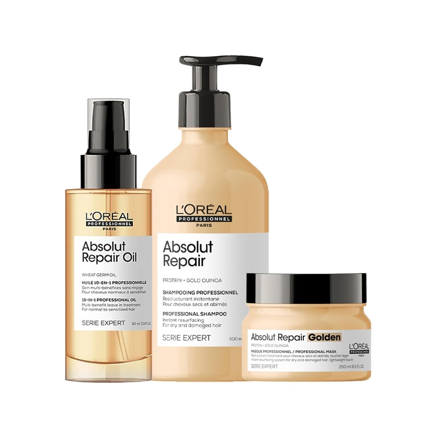 L'Oreal Professionnel Paris Serie Expert Absolut Repair Hair Repair Set for Damaged Hair L'Oreal Paris Absolut Repair Hair Set hair repair set, damaged hair care, L'Oreal Professionnel Paris, Serie Expert Absolut Repair, professional hair care products, hair nourishment, hair repair, salon-quality hair care, damaged hair solution, hair care routine, hair health