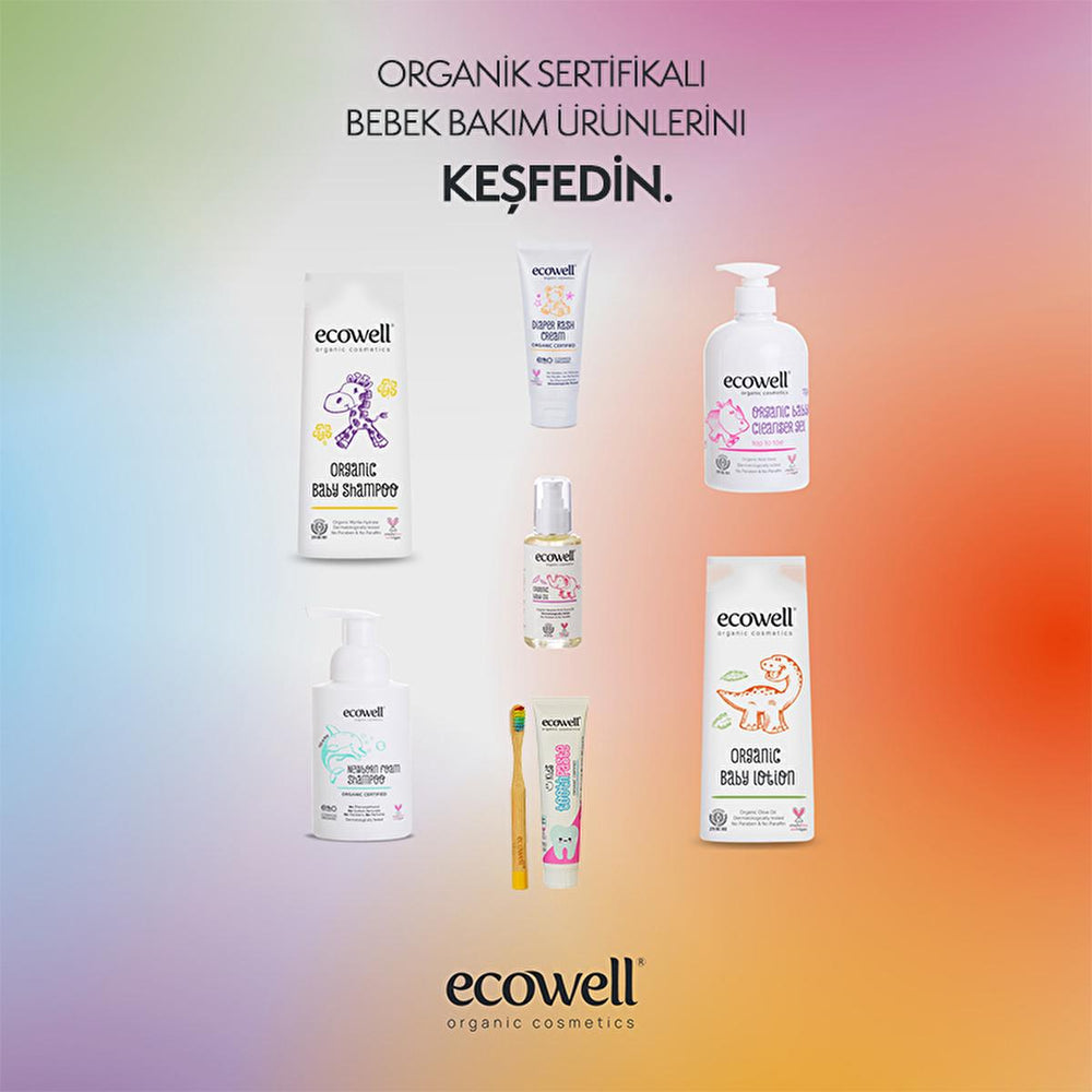 Ecowell Organic Vegan Certified Baby Oil 100ml - Hypoallergenic, Moisturizing & Soothing - view 2