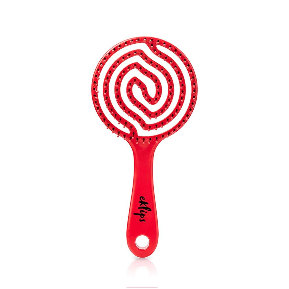 Eklips 3D Detangling Hair Brush Red for Smooth Styling