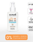 Ecowell Organic Sunscreen Lotion - 30 SPF, Vegan & Mineral UVA UVB Protection, Moisturizing & Eco-Friendly - view 2