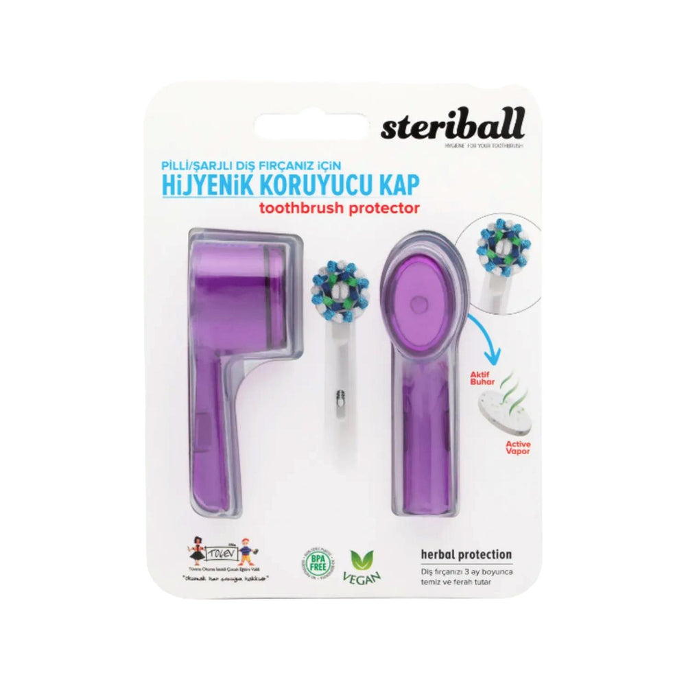 Steriball Hygienic Toothbrush Holder Purple 2-Pack - Electric Toothbrush Container for Steriball Brushes Steriball Hygienic Toothbrush Holder - Clean Storage for Electric Toothbrushes toothbrush holder, hygienic toothbrush container, electric toothbrush holder, Steriball toothbrush accessory, bathroom hygiene products, oral hygiene, toothbrush storage, purple bathroom accessories, Steriball accessories, bathroom organization, healthy habits, bathroom essentials