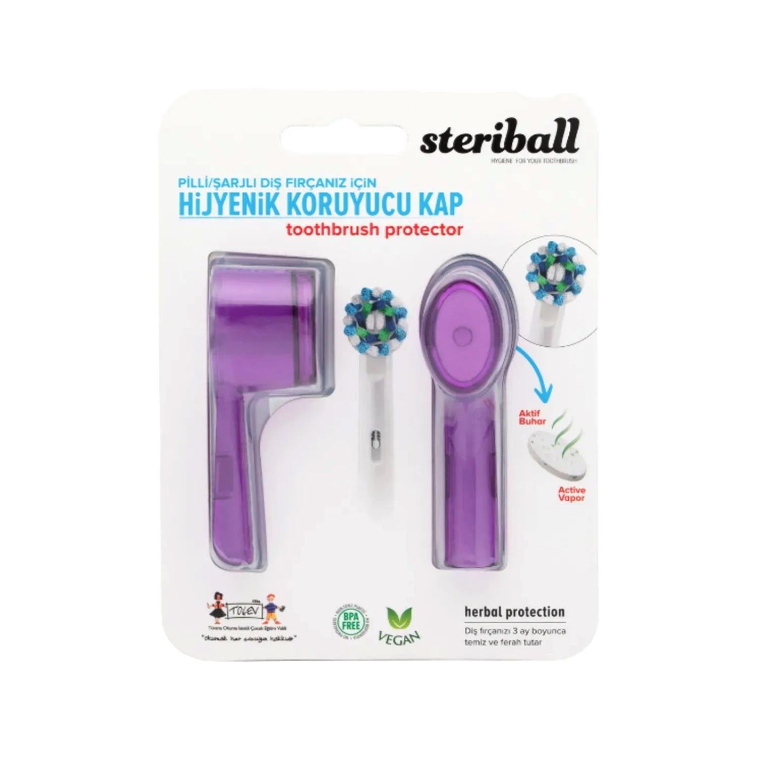 Steriball Hygienic Toothbrush Holder Purple 2-Pack - Electric Toothbrush Container for Steriball Brushes Steriball Hygienic Toothbrush Holder - Clean Storage for Electric Toothbrushes toothbrush holder, hygienic toothbrush container, electric toothbrush holder, Steriball toothbrush accessory, bathroom hygiene products, oral hygiene, toothbrush storage, purple bathroom accessories, Steriball accessories, bathroom organization, healthy habits, bathroom essentials