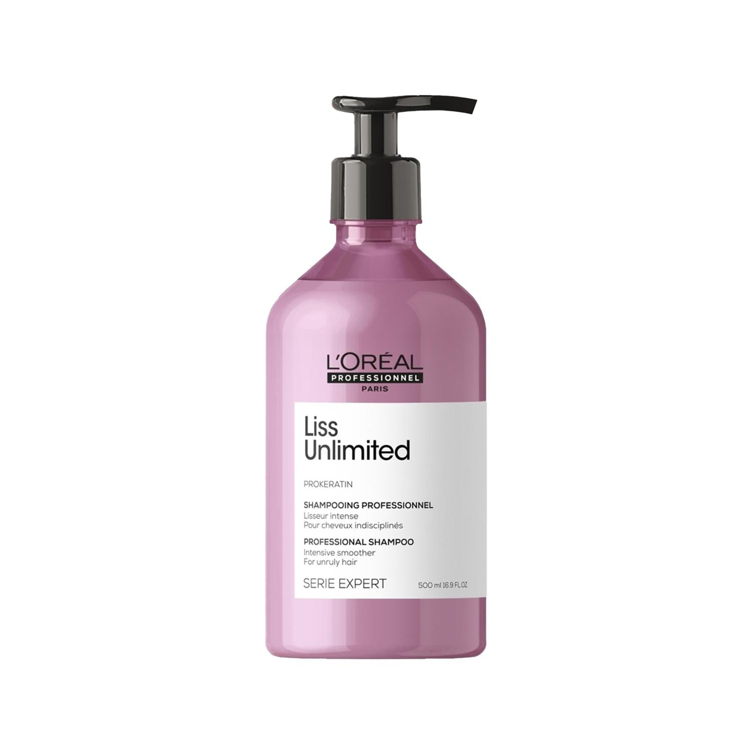 Loreal Professionnel Paris Serie Expert Liss Unlimited Anti-Static Intensive Softening Shampoo 500ml Loreal Professionnel Paris Anti-Static Shampoo for Smooth Hair Loreal Professionnel Paris Shampoo, Anti-static hair shampoo, Intensive softening shampoo, Hair smoothing shampoo, Professional hair care products, Hair care for dry or damaged hair, Frizz control, Salon quality hair care, Moisturizing shampoo, Hair care routine, Liss Unlimited, Serie Expert
