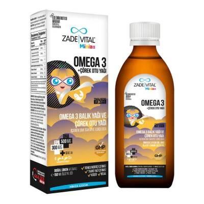 Zade Vital Miniza Omega 3 Liquid Dietary Supplement with Black Seed Oil - 150ml, Kosher-Halal Certified, Natural Lemon Flavor Zade Vital Miniza Omega 3 Supplement - 150ml omega-3 supplement, black seed oil, liquid dietary supplement, kosher halal certified, natural lemon flavor, health and wellness, dietary supplement, family health, health-conscious individuals, kosher certified, halal certified, omega-3 fatty acids, black seed oil benefits, natural health products, wellness supplements