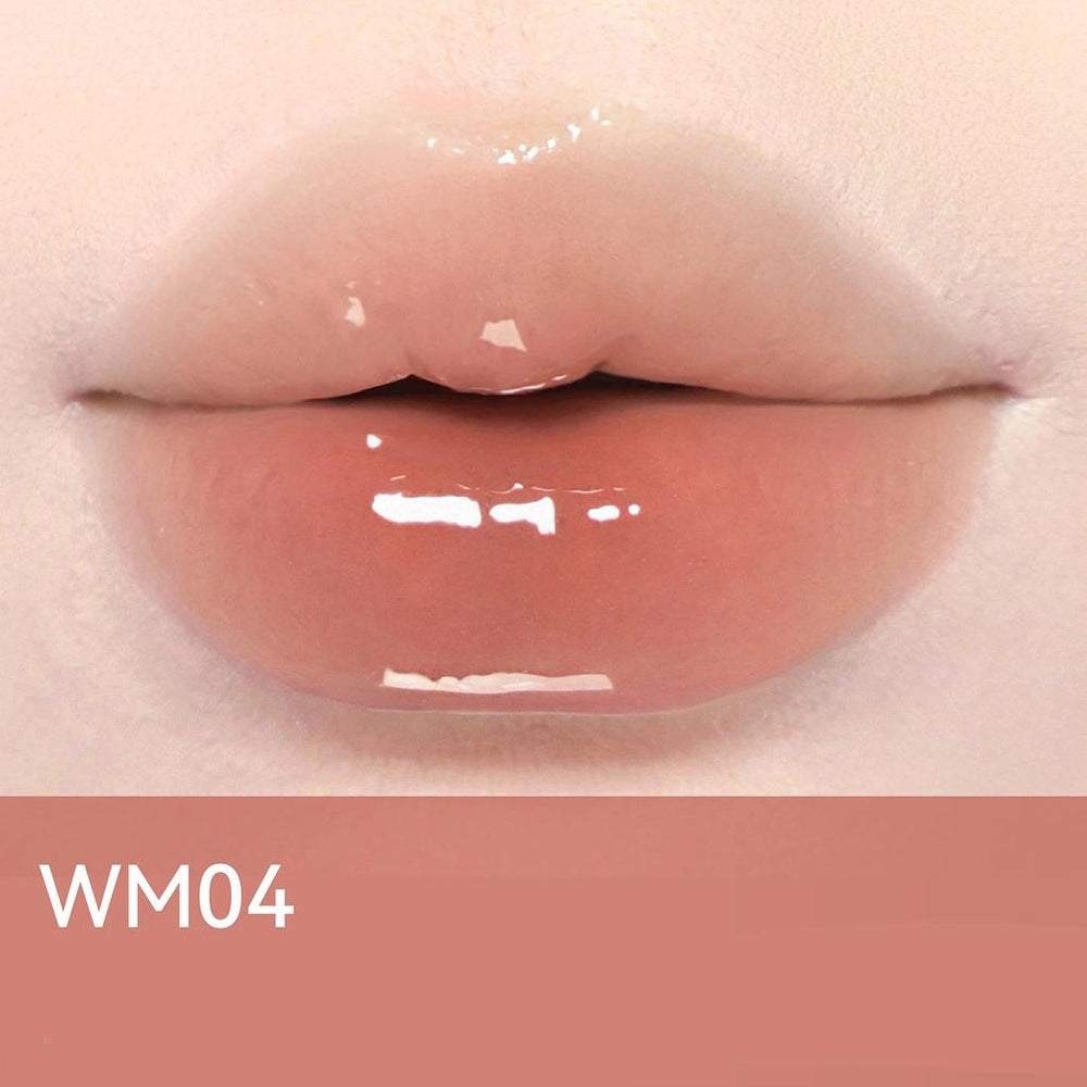AZTK Light-Glow Long-Wear Luminous Lip Jelly Lip Gloss WM04 Cinnamon Iced Latte