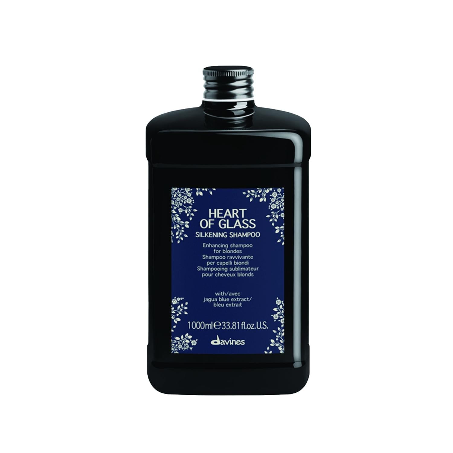 Davines Heart of Glass: Silky Blonde Hair Shampoo - Professional Hair Care, Neutralizes Brassiness, Adds Shine - 1000 ml Davines Heart of Glass Shampoo: Silky Blonde Hair, Reduce Brassiness Davines Heart of Glass shampoo, blonde hair shampoo, silky hair shampoo, professional hair shampoo, hair care products, shampoo for highlighted hair, Davines shampoo, 1000 ml shampoo, shampoo, hair cleanser, blonde hair care, highlighted hair, bleached hair, salon-quality shampoo, anti-brass shampoo, toning shampoo, hair