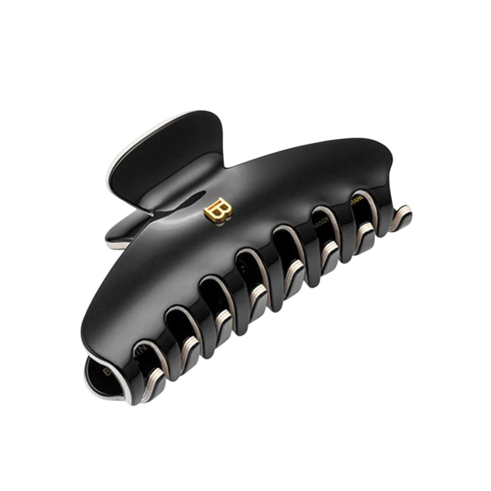 Balmain Cellulose Acetate Pince a Cheveux Hair Clip Black White