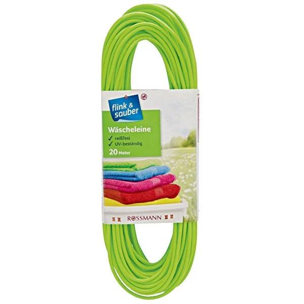 Flink & Sauber Steel Core Clothesline - 20 Meters Weatherproof Laundry Washing Line for Durable Outdoor Clothes Drying Flink & Sauber Clothesline: Durable Weatherproof Laundry Line clothesline, washing line, laundry line, steel core clothesline, weatherproof clothesline, 20 meter clothesline, durable clothesline, outdoor clothes drying, clothes line, plastic coated clothesline, clothes drying, outdoor drying, laundry, clothes, drying line, washing, air dry, rust-resistant, corrosion-resistant, strong clothe