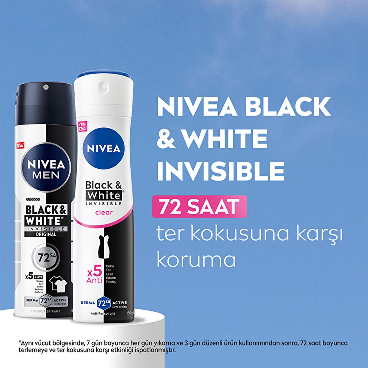 nivea black and white clear deodorant spray for women, nivea 72 hour anti-perspirant deodorant 150 ml Nivea Black & White Clear Deodorant for Women - 72 Hour Anti-Perspirant Protection | 150 ml Nivea Black & White Clear Deodorant - 72 Hour Protection nivea, deodorant, anti-perspirant, women, black and white, 72 hour protection, fragrance, body care, skin care, ai-generated