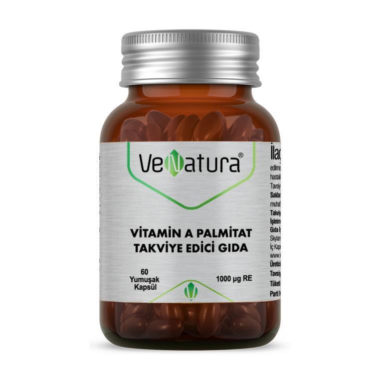 VeNatura Vitamin A Palmitate Dietary Supplement - 60 Capsules for Adult Nutrition and Health Support - Vitamin & Supplement
