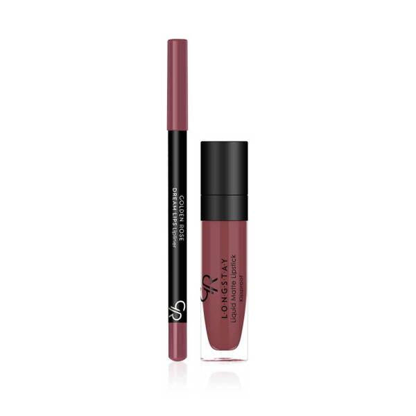 Golden Rose Matte Lipkit Rose Taupe - Long-Lasting Liquid Matte Lipstick &amp; Lipliner Set Golden Rose Matte Lipkit Rose Taupe - Long-Lasting Lip Color matte lipstick, longstay lip color, lipliner set, Rose Taupe shade, cosmetic lip products, long-lasting lipstick, kissproof lipstick, lip care, beauty essentials, makeup gifts, Rose Taupe lipstick, lipliner, Golden Rose cosmetics