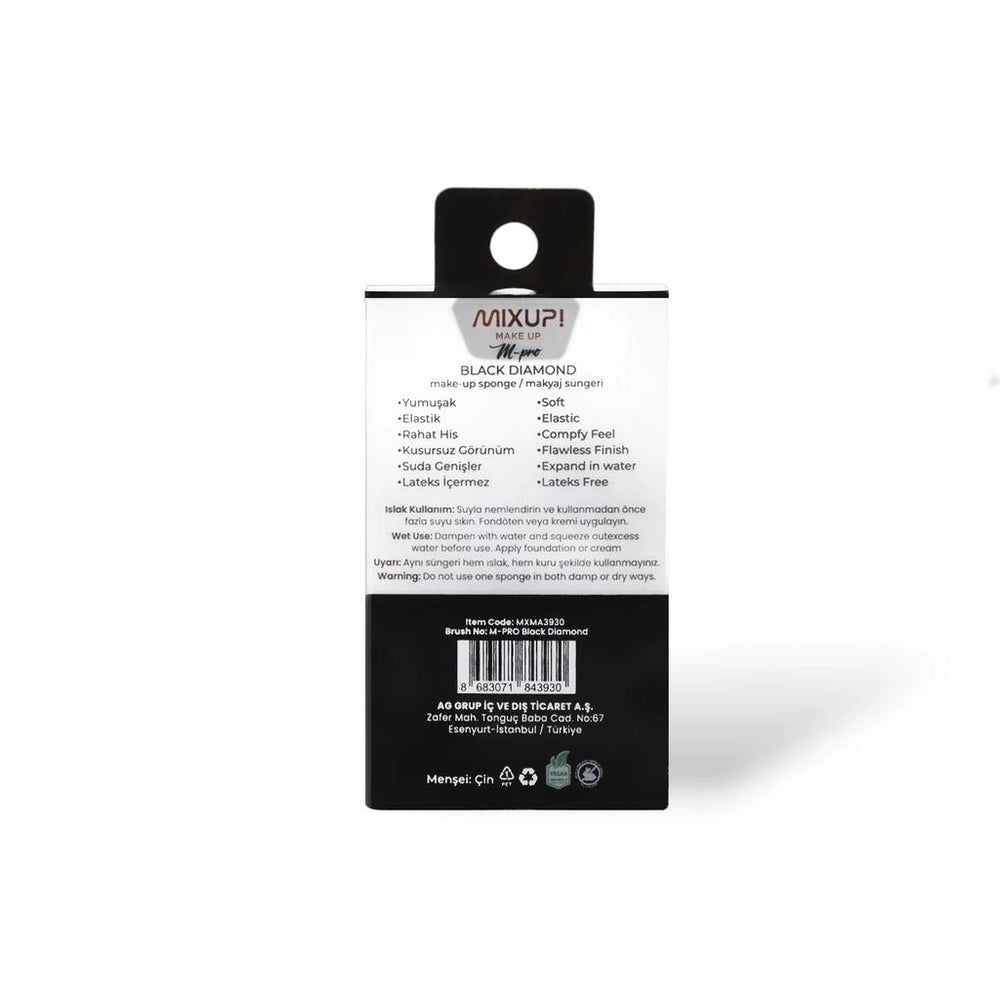 Mixup! M-Pro Black Diamond Makeup Sponge for Flawless Blending