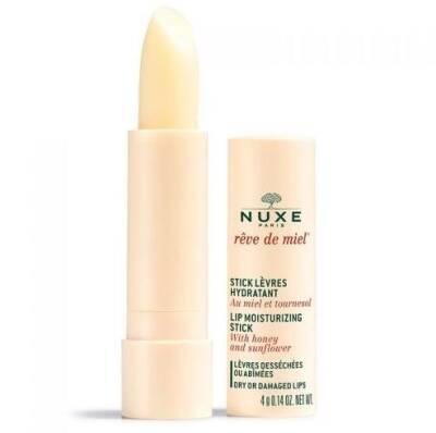 nuxe reve de miel stick lip balm packaging, nuxe reve de miel lip balm application, nuxe nourrishing lip balm product shot Nuxe Rêve De Miel Stick Lips - Hydrating Lip Balm | 4g Nuxe Lip Balm - Nourishing Care for Dry Lips lip-balm, nuxe, dry-lips, natural-ingredients, moisturizing-lips, healing-lips, chapped-lips, lip-care, honey-balm, ai-generated