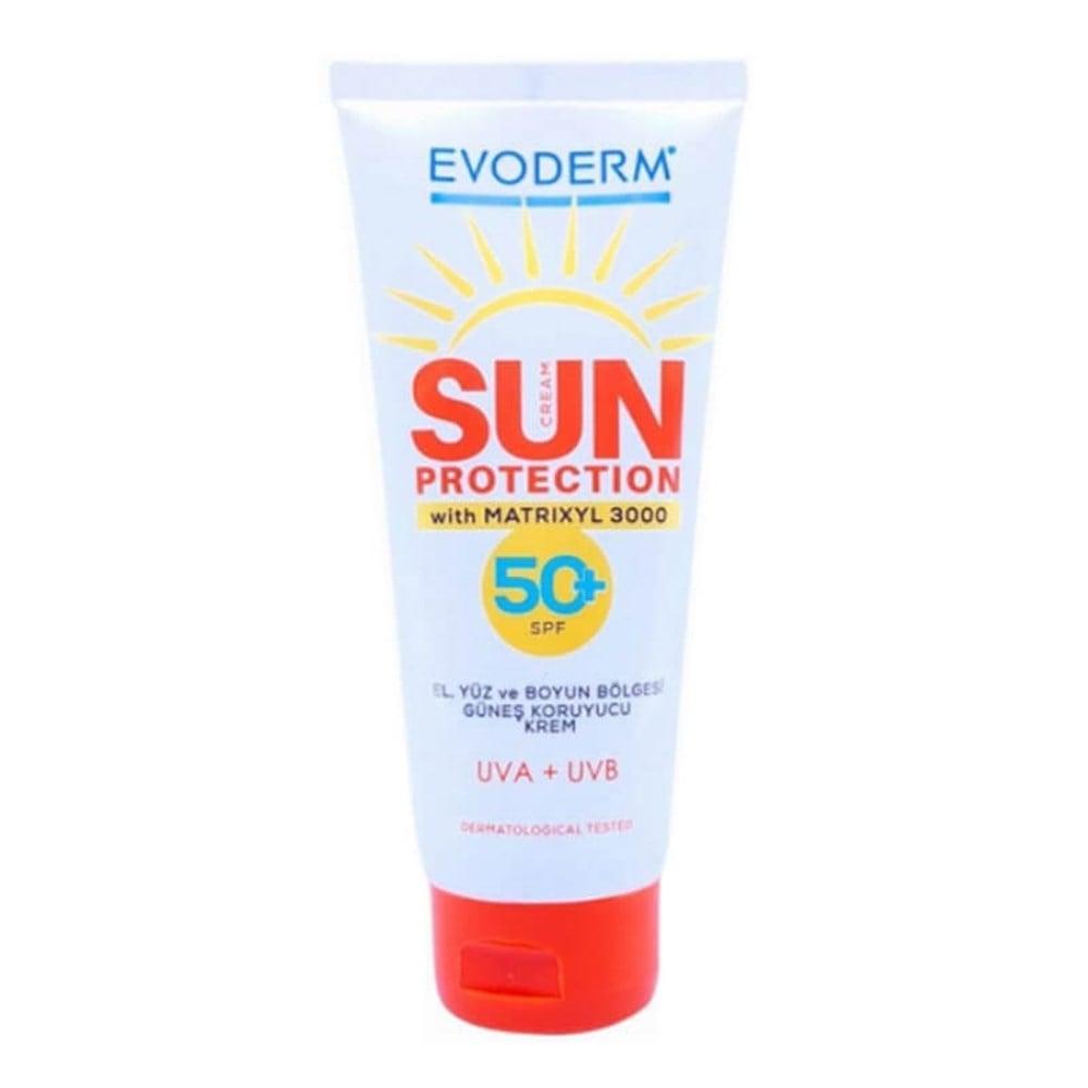Evoderm Sunscreen Cream SPF 50+ - High Protection Facial Sun Cream for All Skin Types Evoderm SPF 50+ Sunscreen Cream for Face sunscreen cream, SPF 50+, facial sun protection, high protection sunscreen, Evoderm sun cream, sun protection, skin care, outdoor protection, sensitive skin friendly, daily sun protection, facial care