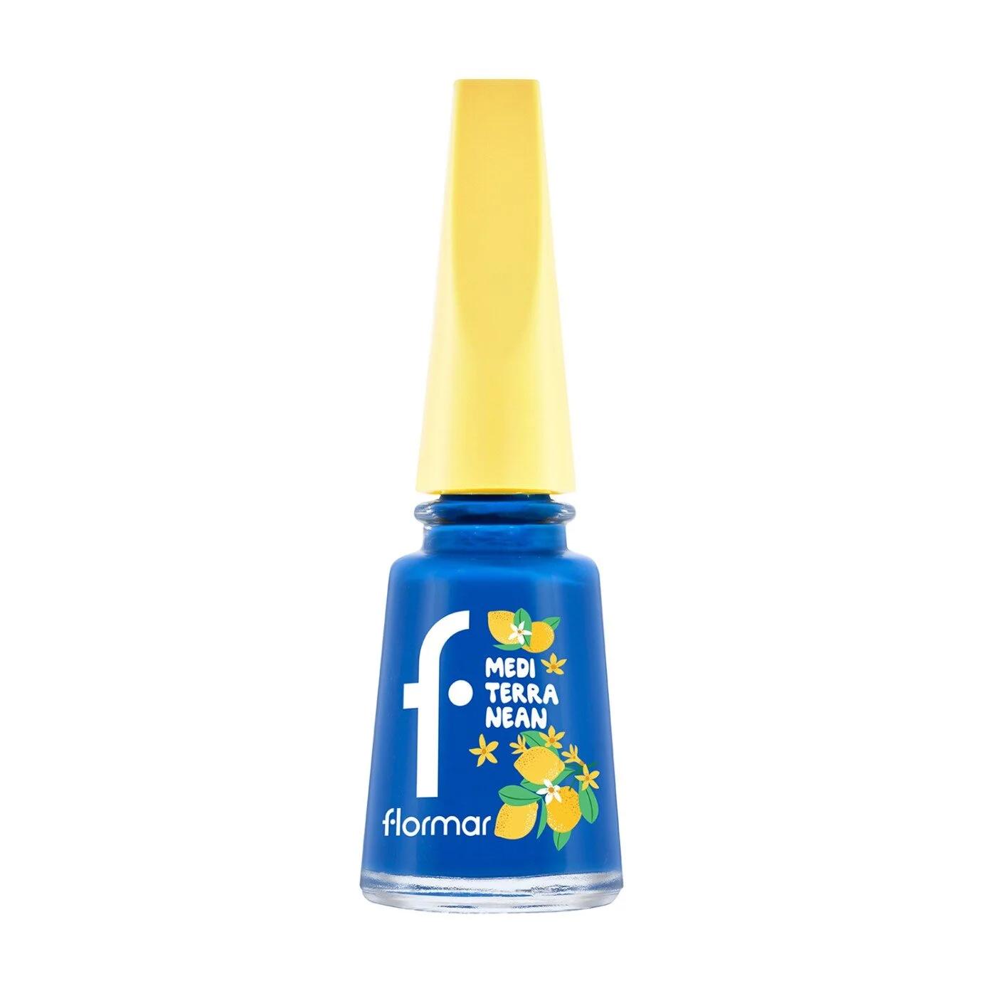 Flormar Mediterranean High-Pigment Glossy Nail Polish 006 Mare Blue