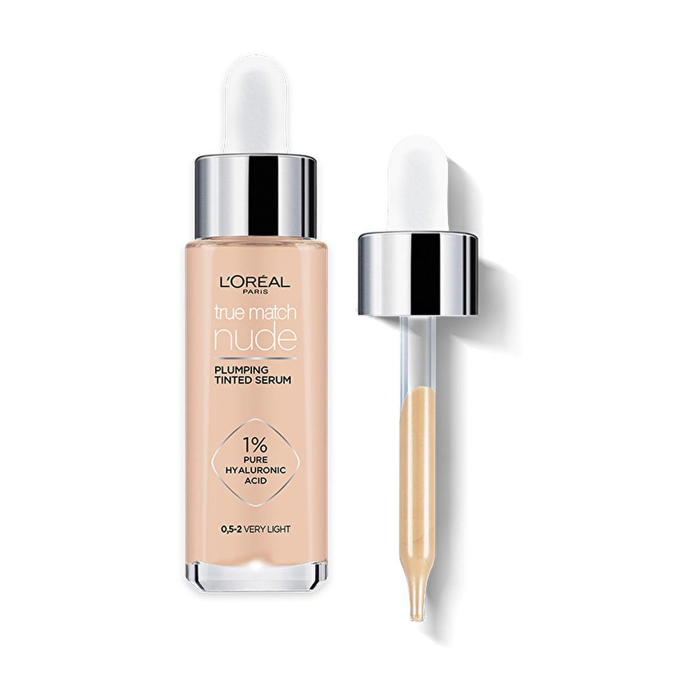 Loreal Paris True Match Nude Fondöten Serum Foundation Serum - Natural Makeup with Hyaluronic Acid, - Foundation