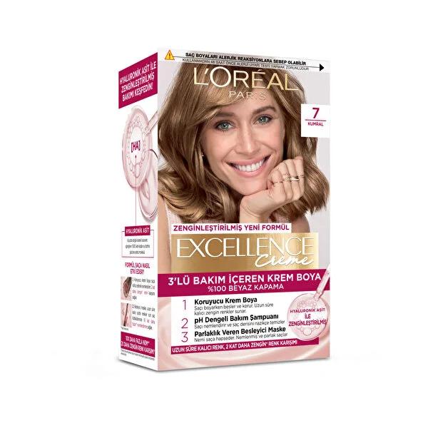 L'Oréal Paris Excellence Creme Hair Dye - 100% Gray Coverage, Long-Lasting Color L'Oréal Paris Excellence Creme Hair Dye - 100% Gray Coverage hair dye, permanent hair color, hyaluronic acid hair care, gray hair coverage, long-lasting hair color, hair care, beauty products, cosmetics, L'Oréal Paris, Excellence Creme