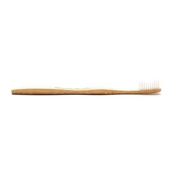 Humble Brush Bamboo Toothbrush Adult White Soft - Eco-Friendly & Sustainable Oral Care - Toothpaste