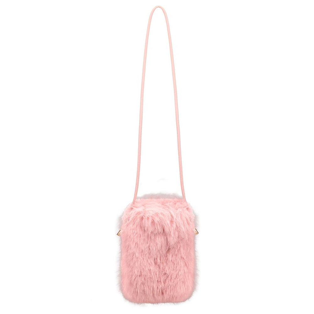Eklips Pink Plush Phone Bag with Soft Texture